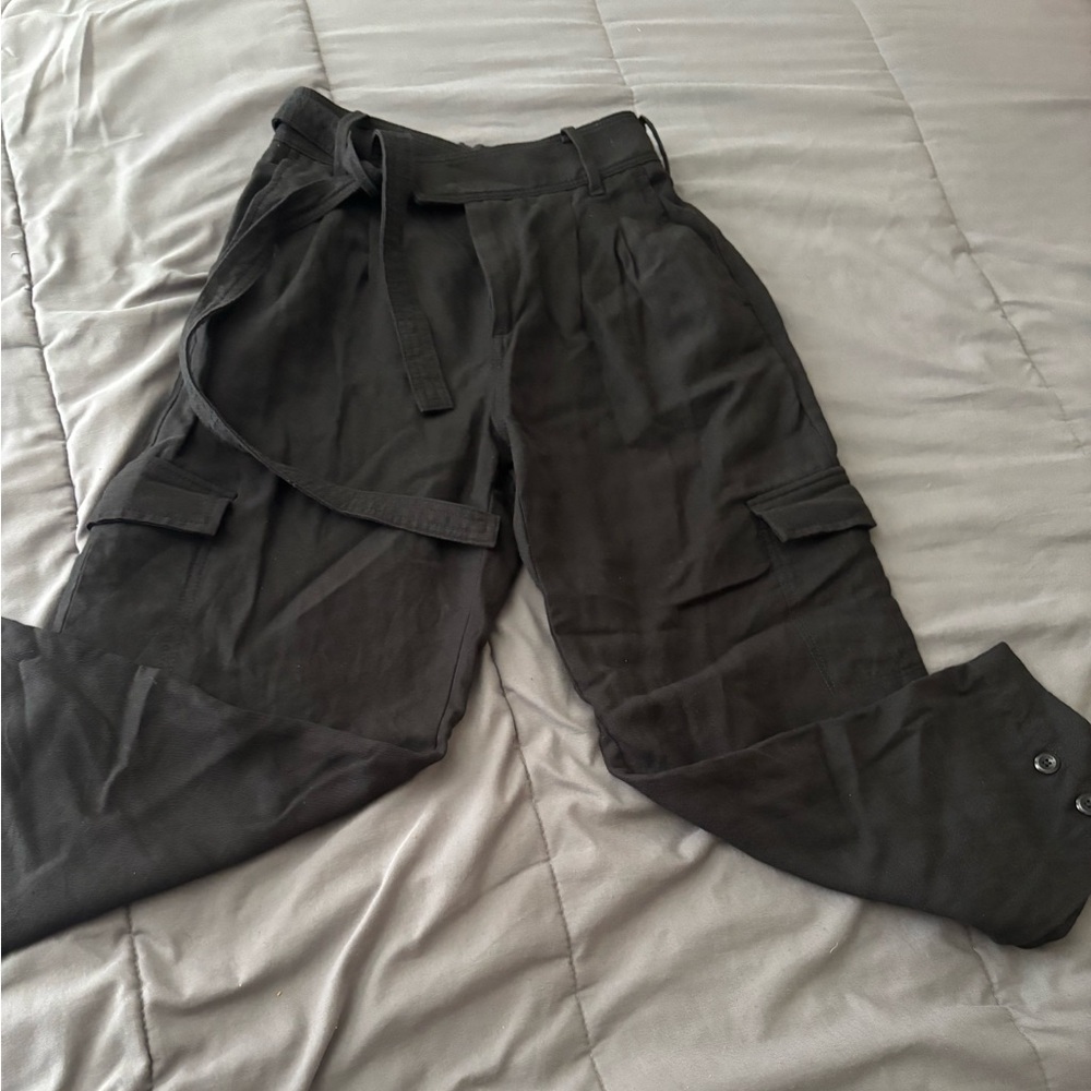 Banana Republic Black Cargo Tie Pants
